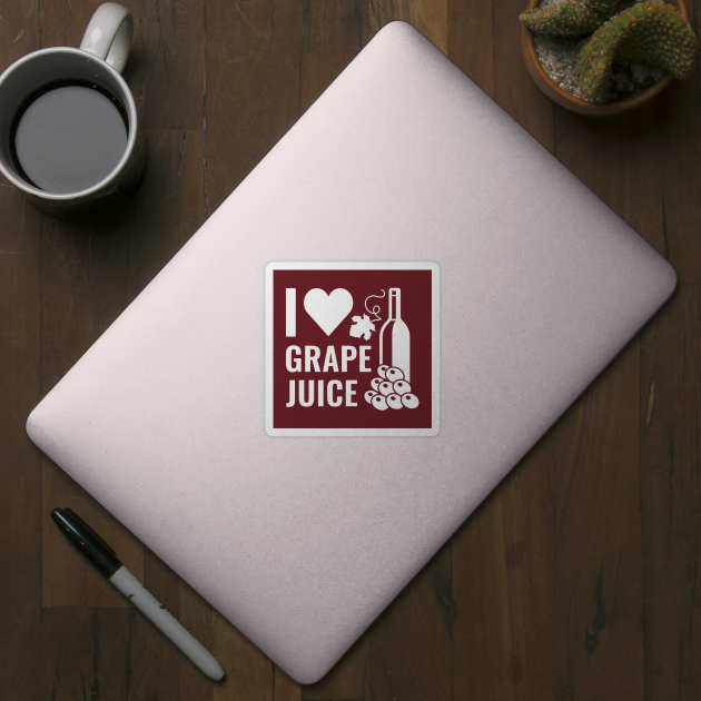 I Love Grape Juice by LuckyFoxDesigns